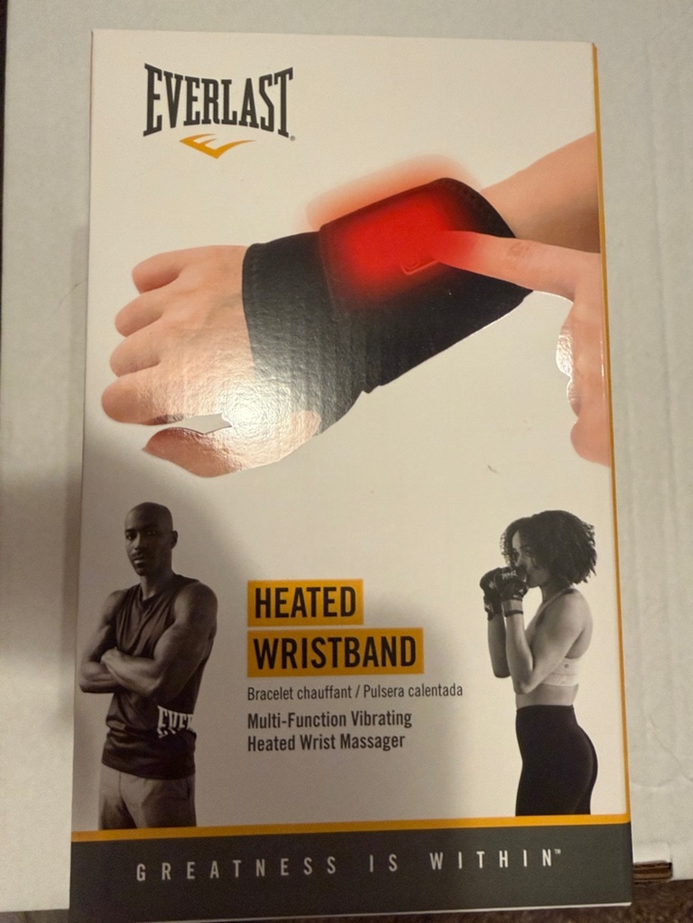 Everlast Black Heated Wristband with Vibration